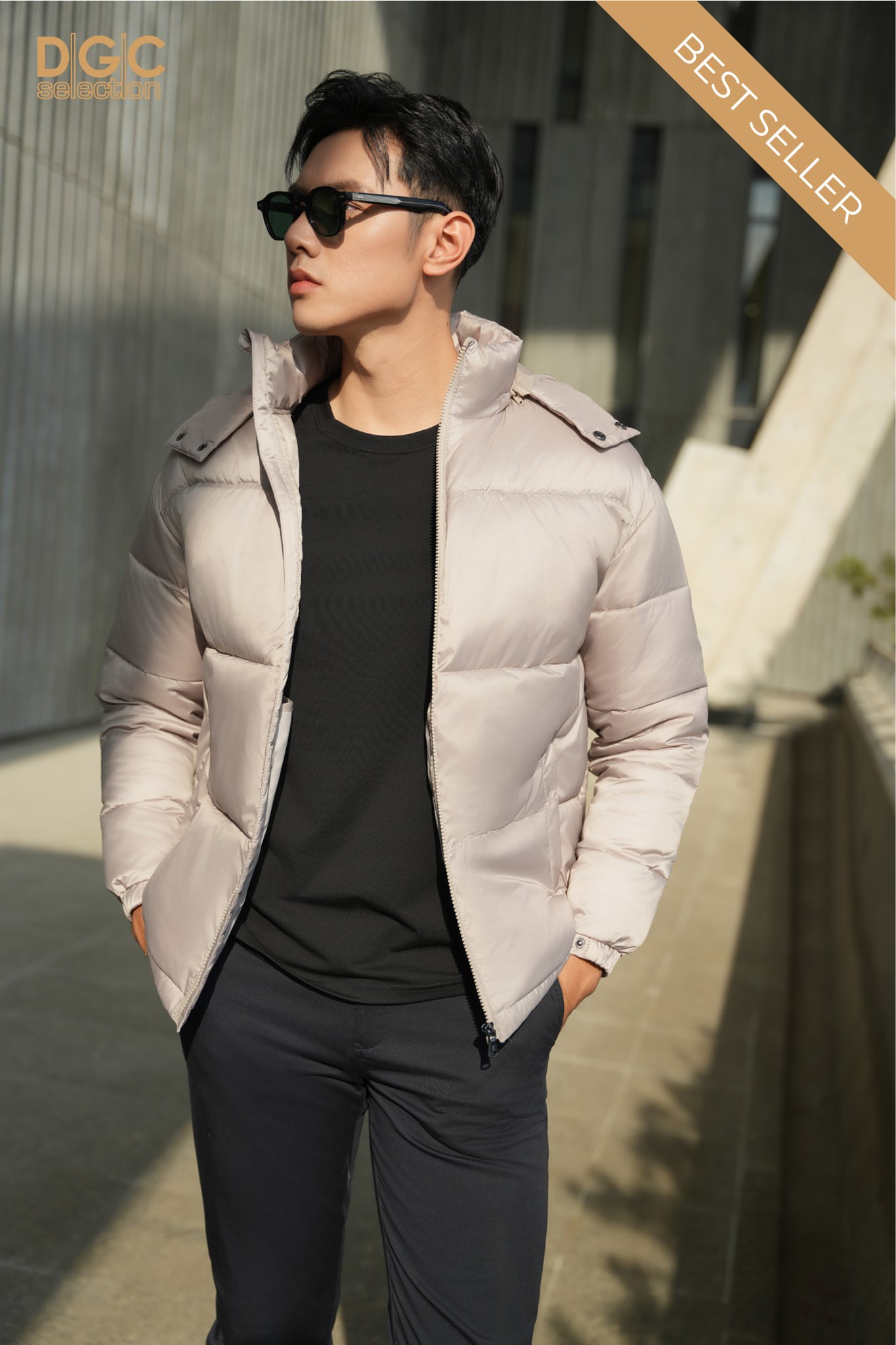 Áo jacket 3 lớp dáng ngắn